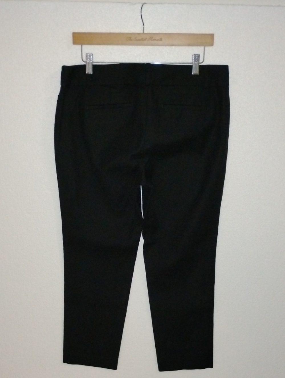 Ann Taylor Loft Womens 10 Petite Black Marisa Straight Pants - Picture 2 of 7